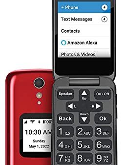 Jitterbug Flip2 Cell Phone for Seniors Red Supply