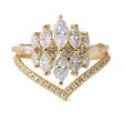 Unusual Engagement Ring Set with Marquise Diamonds Fashion