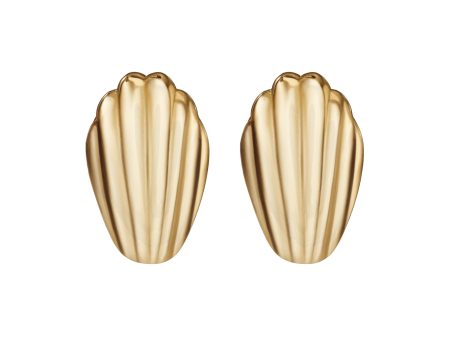 Madeleine Cookie Gold Stud Earrings Hot on Sale