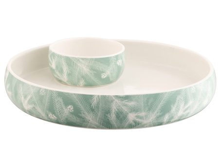 Belleek Living Winter Spruce Chip & Dip Set Online Hot Sale