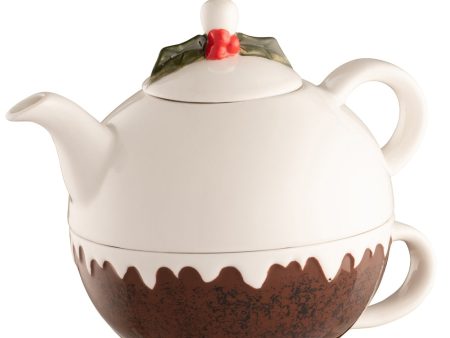 Belleek Living Christmas Pudding Tea for One Supply