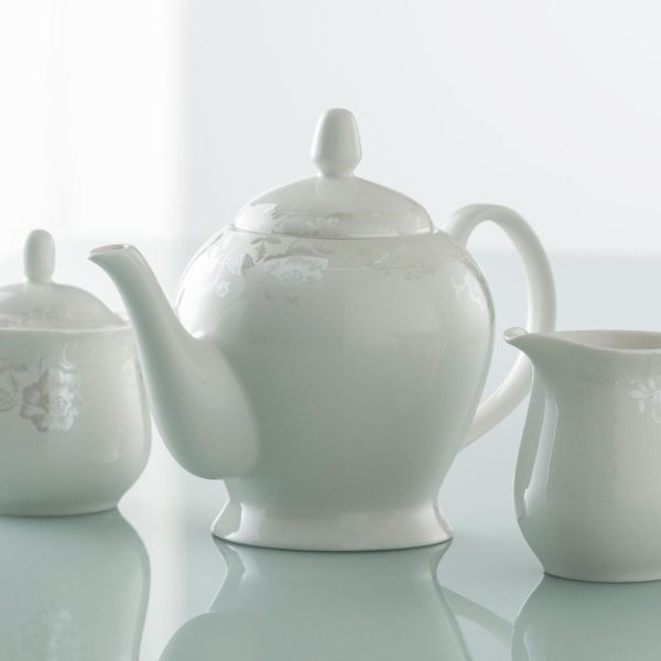 Belleek Living Evermore Teapot, Sugar & Cream Set For Cheap