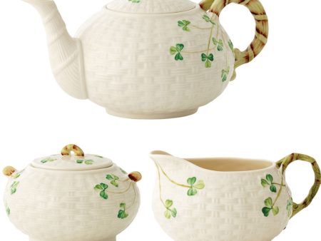 Belleek Classic Shamrock Irish Tea Set Fashion