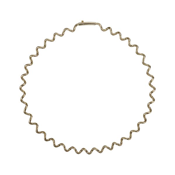 Helix Solid Gold Spiral Choker Necklace For Cheap