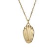 Madeleine Cookie Pendant Necklace in Solid Gold For Cheap