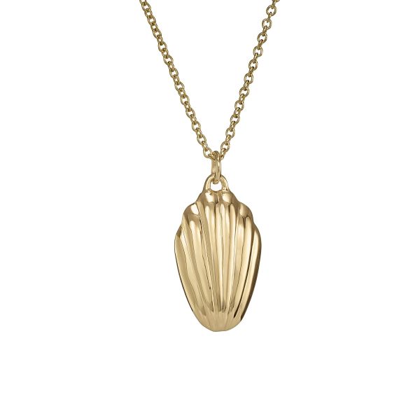 Madeleine Cookie Pendant Necklace in Solid Gold For Cheap