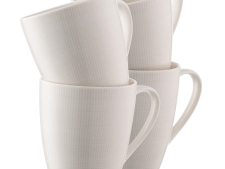 Aynsley Spots & Dots Mugs Set of 4 Warm Grey Online Hot Sale