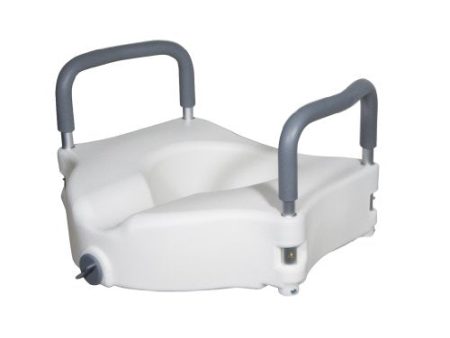 Raised Toilet Seat with Removable Padded Arms Sale