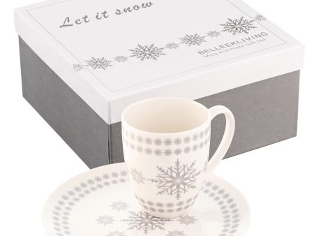 Belleek Living Let it Snow Mug and Plate Set Online