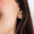 Asymmetric Blossom Stud Earrings For Sale