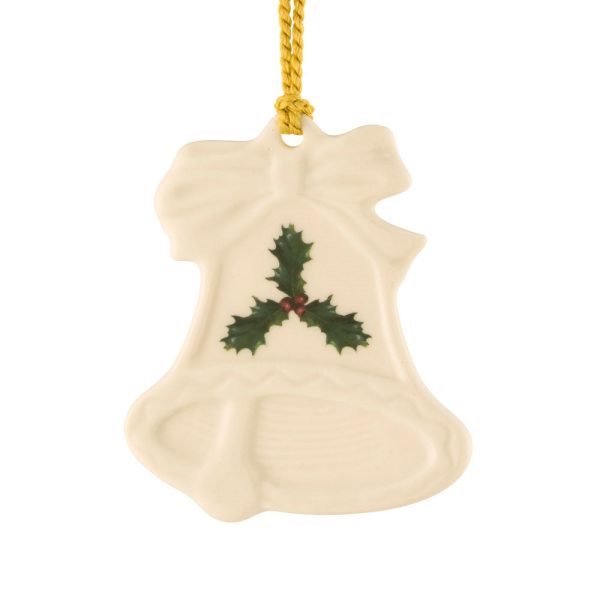 Belleek Classic Holly Bell Ornament For Sale