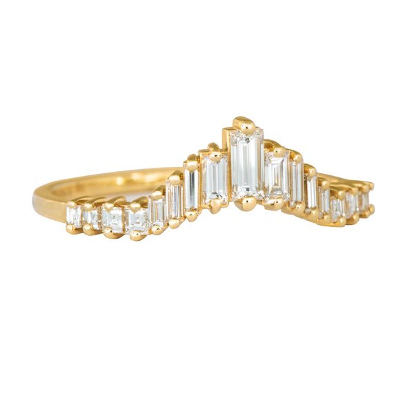 Art Deco Wedding Ring - Tapered Baguette Diamond Ring For Cheap