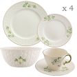 Belleek Classic 1880 Shamrock Gold 16 Piece Dinner Set For Discount