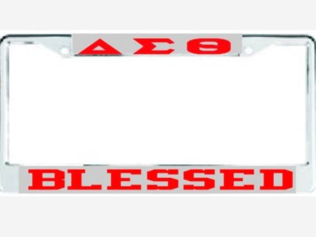 Delta Blessed Auto Frame Silver Red Fashion