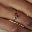 Ladybug Red Garnet & Black Diamond Ring Online Sale