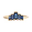 Blue Sapphires Baguette Cut Engagement Ring - Blue Sapphire Ring Fashion