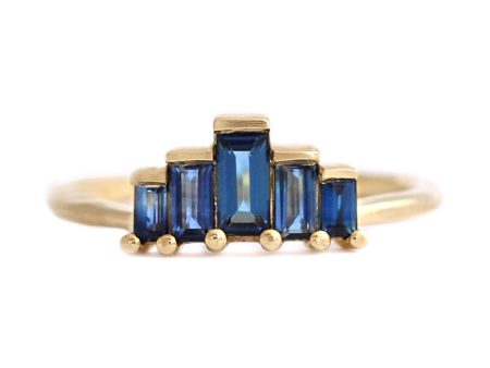 Blue Sapphires Baguette Cut Engagement Ring - Blue Sapphire Ring Fashion