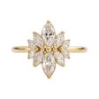 Marquise cut Diamond Cluster Engagement Ring - Flower Diamond Cluster ring Cheap