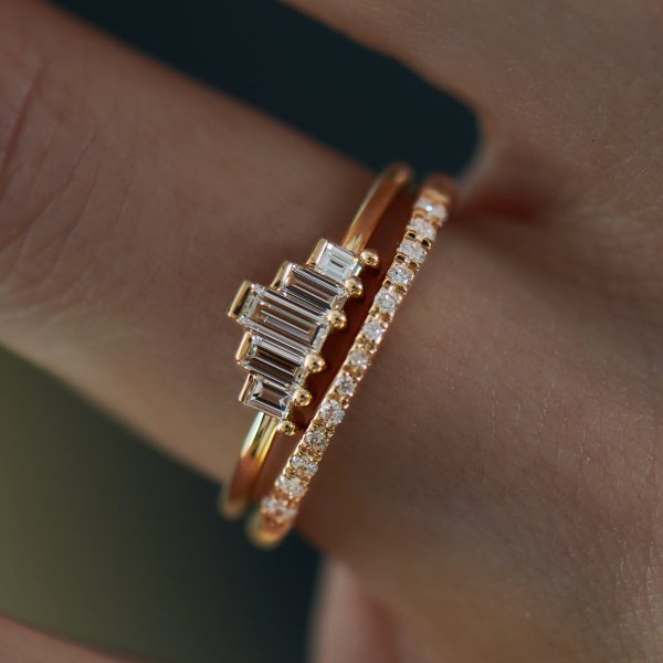 Baguette Diamonds Bridal Ring Set Sale