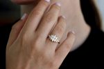 Pear Diamond Cluster Ring - Pear Engagement Ring Online Hot Sale