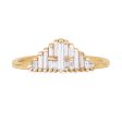 Vintage Style Engagement Ring - Art Deco Baguette Diamond Cluster Ring Online Hot Sale