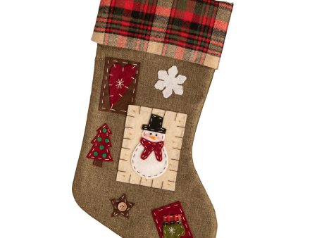 Belleek Living Natural Applique Christmas Stocking Online Sale