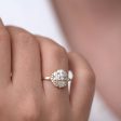 Engagement Ring with Half Moon Diamond Fashion