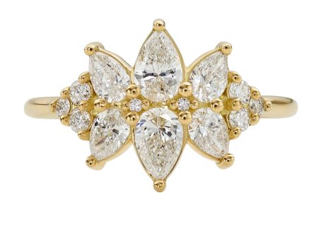 Cluster Ring Set With Diamonds - VS Diamond Ring - Flora Online Sale