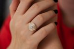 Diamond  Ring with Tapered Baguette Diamonds For Sale