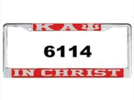 Kappa In Christ Auto Frame Red Silver Online Hot Sale