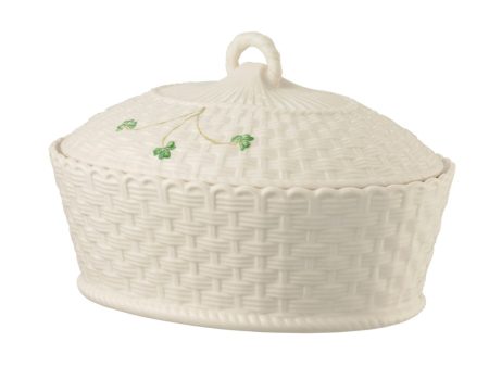 Belleek Classic Shamrock Oval Covered Dish Fashion