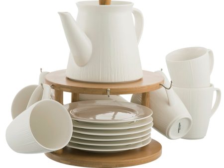 Belleek Living Pekoe 13 Piece Set & Stand For Cheap