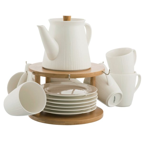 Belleek Living Pekoe 13 Piece Set & Stand For Cheap