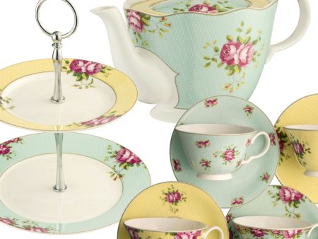 Aynsley Archive Rose Afternoon Teaset 3 Online now