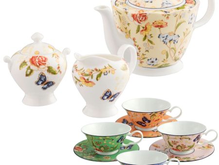 Aynsley Cottage Garden Afternoon Teaset Hot on Sale