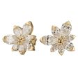 Asymmetric Blossom Stud Earrings For Sale