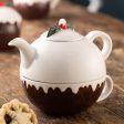 Belleek Living Christmas Pudding Tea for One Supply