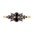 Black Diamond Flora Engagement Ring Cheap