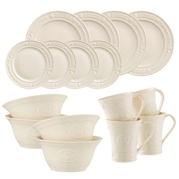 Belleek Classic Claddagh 16 Piece Dining Set Fashion