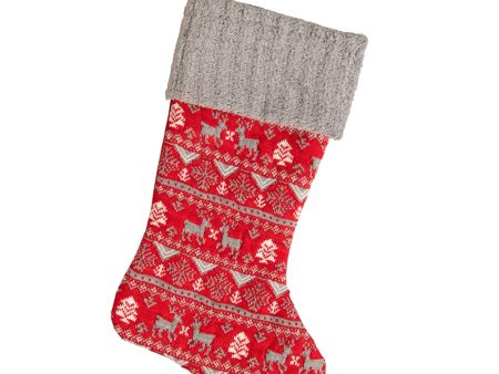 Belleek Living Red Fairisle Stocking Online now