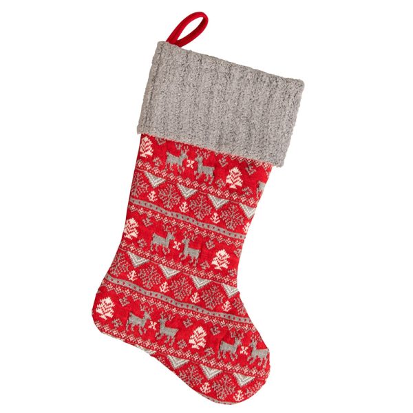 Belleek Living Red Fairisle Stocking Online now