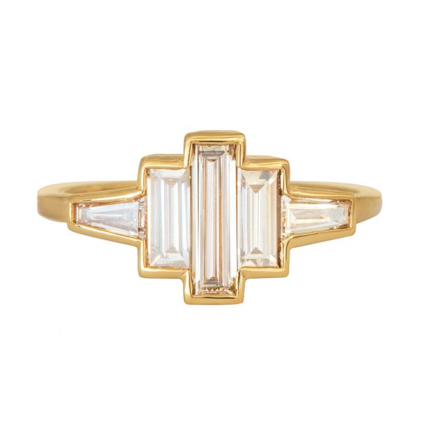 Art Deco Baguette Diamond Ring For Discount