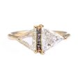 One Carat Trillion Cut Diamond Engagement Ring - Fancy Yellow Rhombus Diamond Ring For Discount