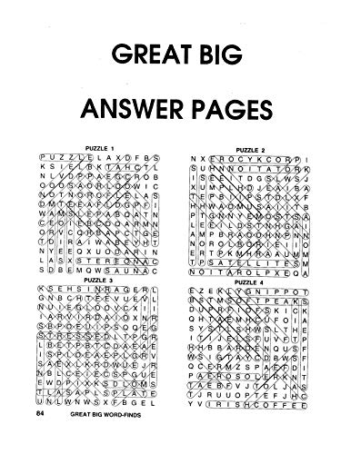 Large Print Word Search Puzzle (Pack of 6) Hot on Sale