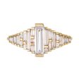 Baguette Diamond Ring with Gradient Diamonds and Gold Details Fashion