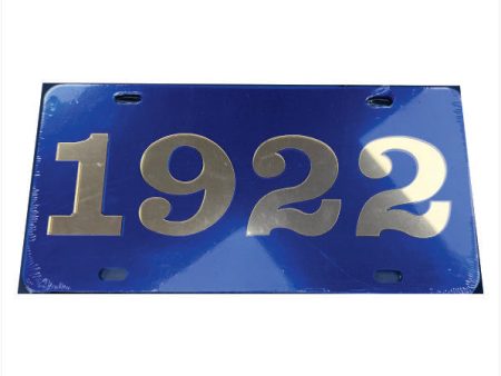 SGRho Blue Inlaid Founders Mirror Auto Tag on Sale