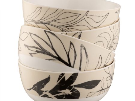 Aynsley Minimal Flora Cereal Bowls Set of 4 Cheap