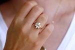 Marquise cut Diamond Cluster Engagement Ring - Flower Diamond Cluster ring Cheap