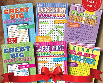 Large Print Word Search Puzzle (Pack of 6) Hot on Sale