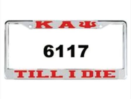 Kappa Till I Die Auto Frame Silver Red For Sale